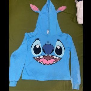 Lilo and Stitch crop top hoodie. Good condition, wore once. Size M kids.